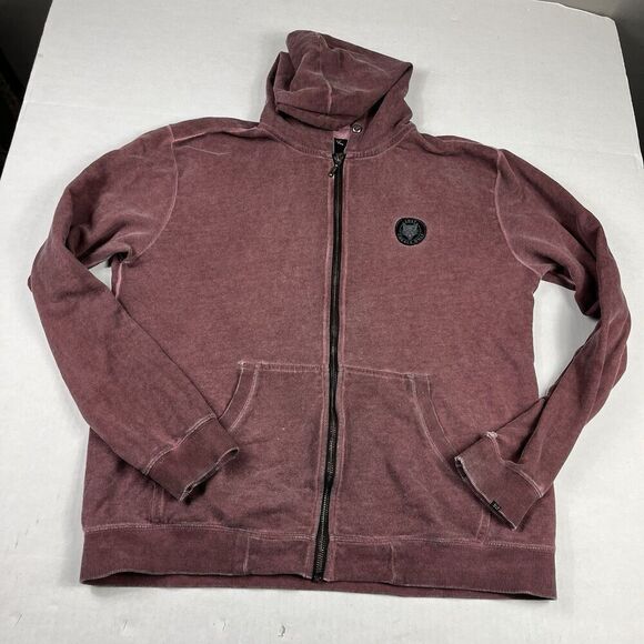 Lost Other - Lost Enterprises Men’s Hoodie Small Maroon Full Zip Surf Skate Casual Streetwear